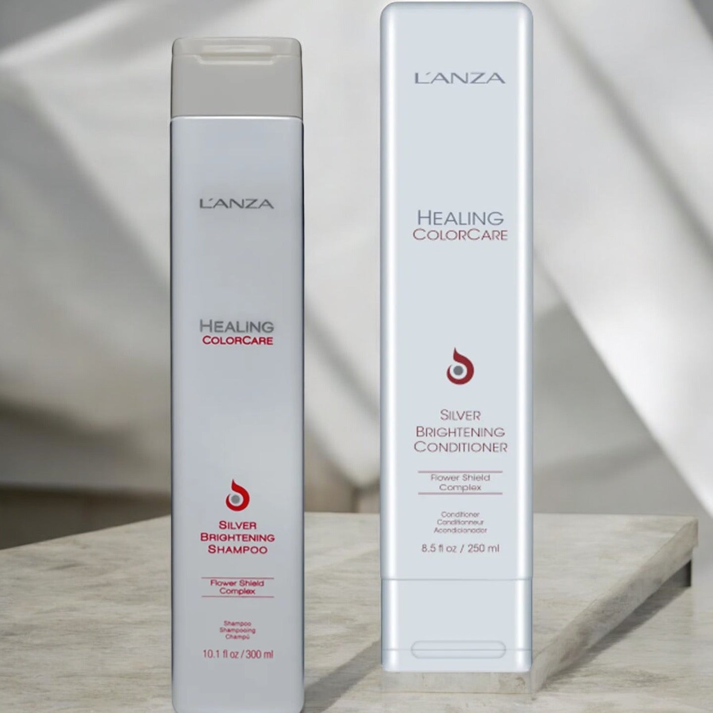 L'Anza - Healing Color Care - Silver Brightening Shampoo & Conditioner - Voordeelset - Kappers Goederen