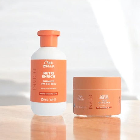 Wella Professionals - Nutri Enrich - Droog & Beschadigd Haar - Shampoo & Masker Voordeelset - Kappers Goederen
