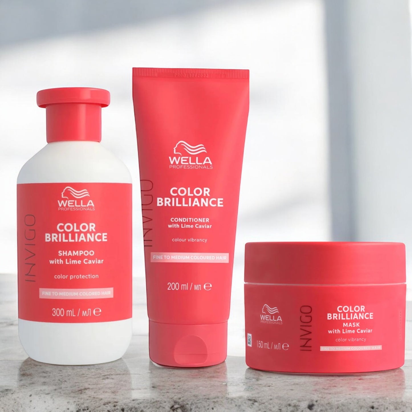Wella Professionals - Color Brilliance - Gekleurd & Fijn Haar - Shampoo, Conditioner & Masker - Voordeelset - Kappers Goederen