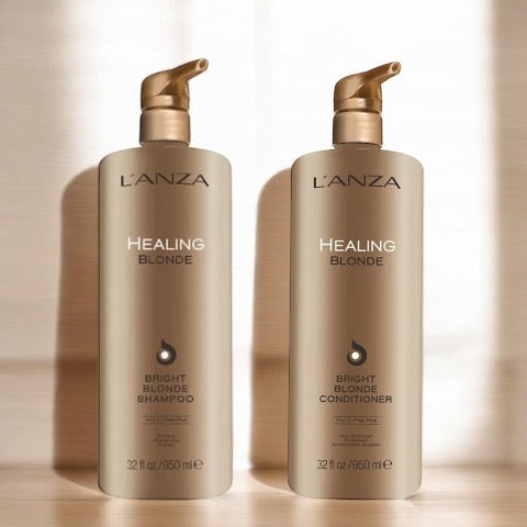L'Anza - Healing Blonde - Bright Blonde Shampoo & Conditioner - Voordeelset - Kappers Goederen