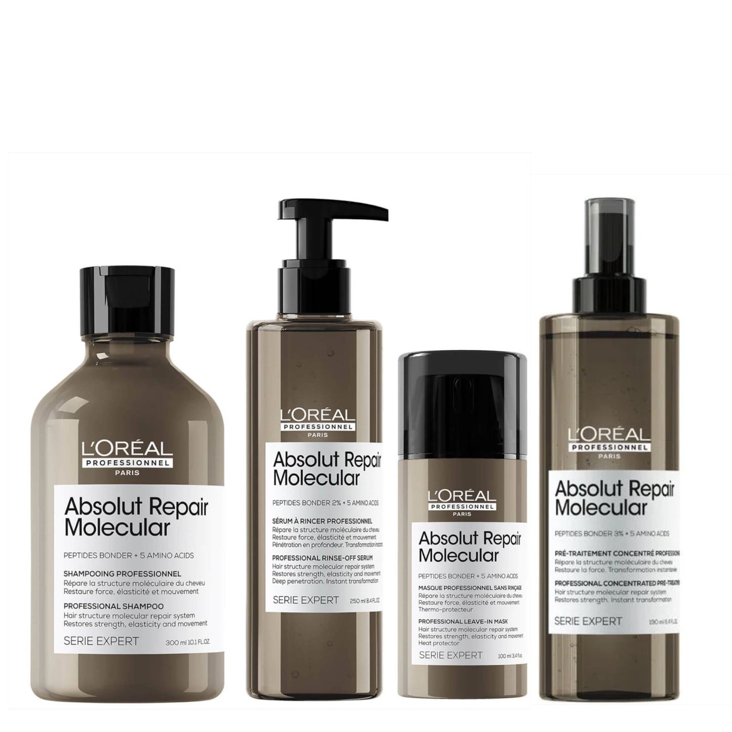 L`Oreal Professionnel - Absolut Repair Molecular Volledige Set - Schade Herstel 8 - Kappers Goederen