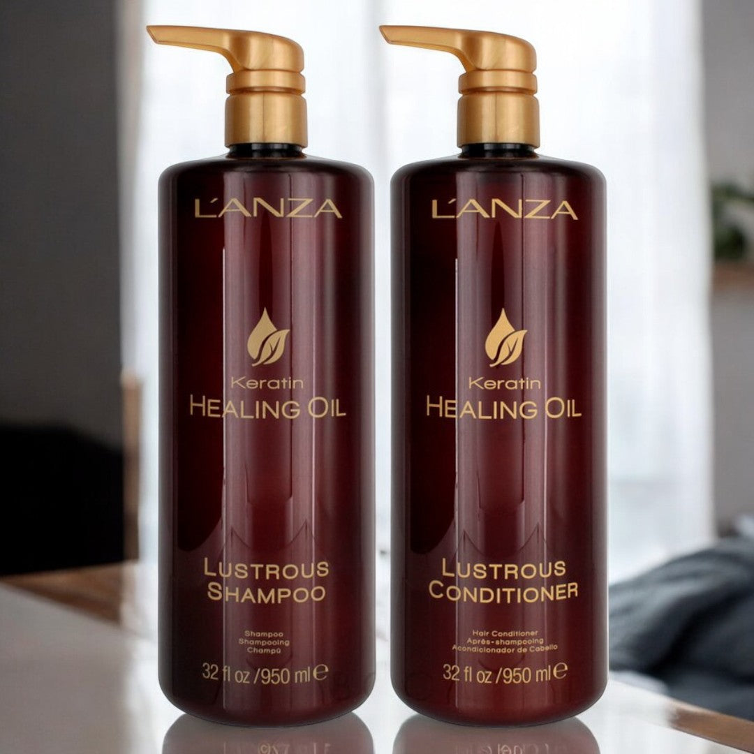 L'Anza - Healing Oil - Lustrous Shampoo & Conditioner - Voordeelset - Kappers Goederen