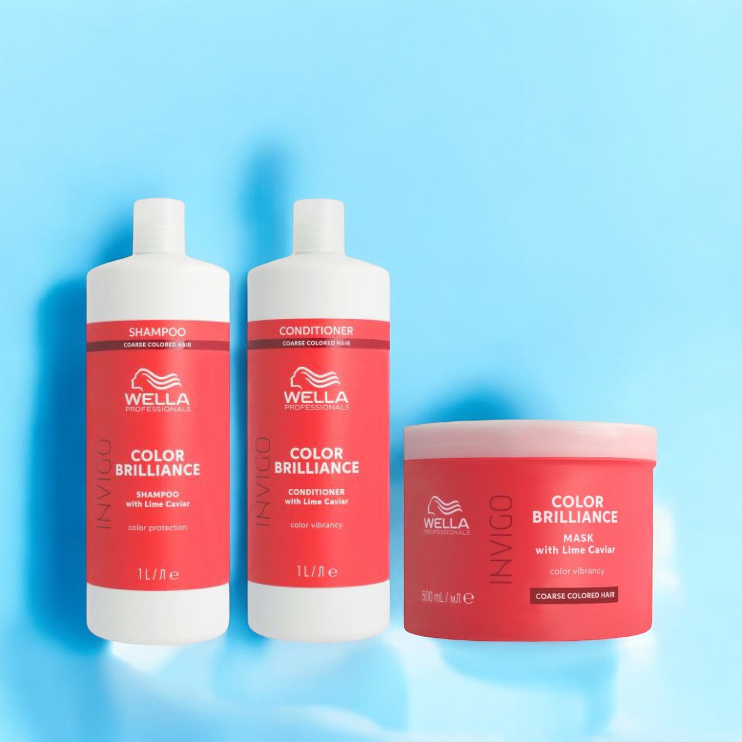 Wella Professionals - Color Brilliance - Gekleurd & Dik Haar - Shampoo, Conditioner & Masker - Voordeelset - Kappers Goederen