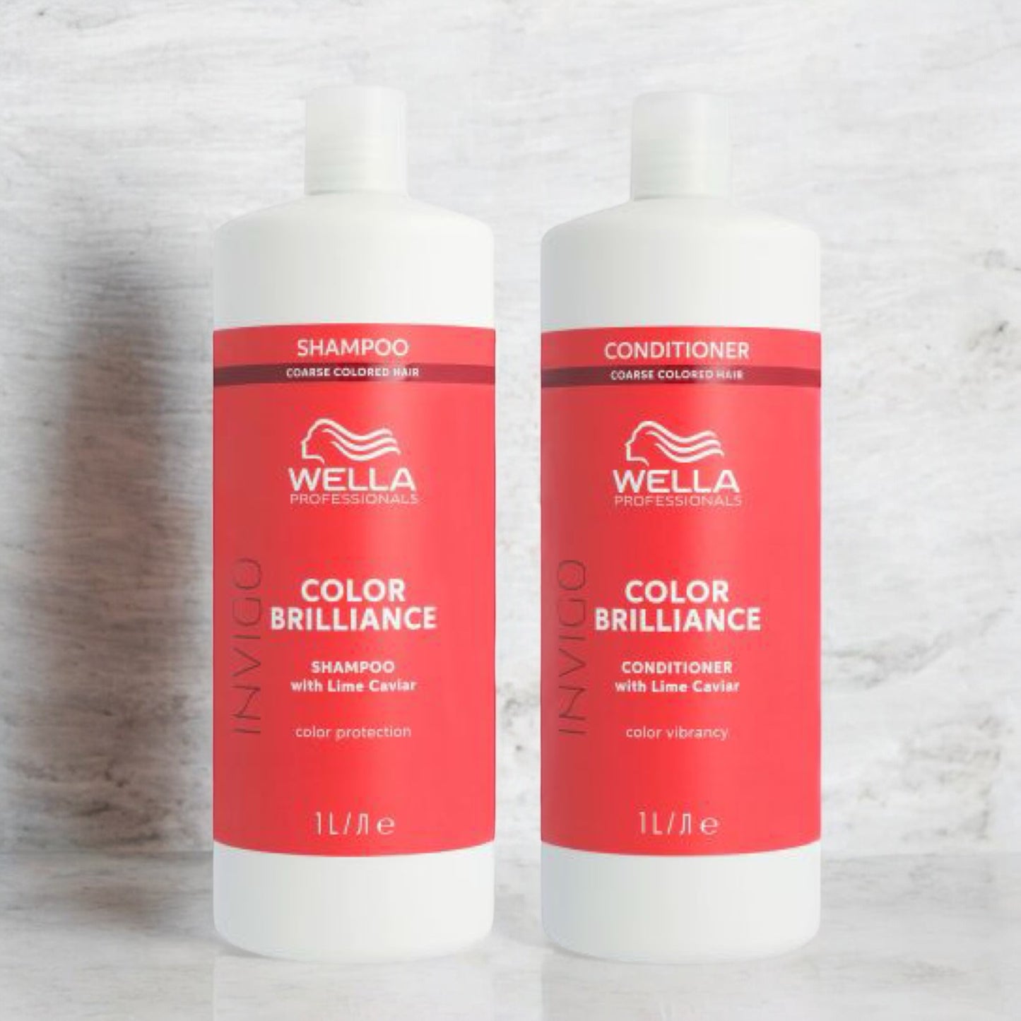Wella Professionals - Color Brilliance - Gekleurd & Dik Haar - Shampoo & Conditioner - Voordeelset - Kappers Goederen