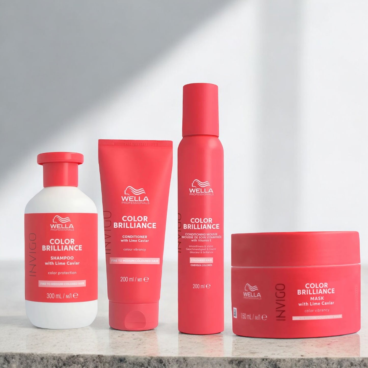 Wella Professionals - Color Brilliance - Gekleurd Haar - Shampoo, Conditioner, Masker & Mousse - Volledige Voordeelset - Kappers Goederen