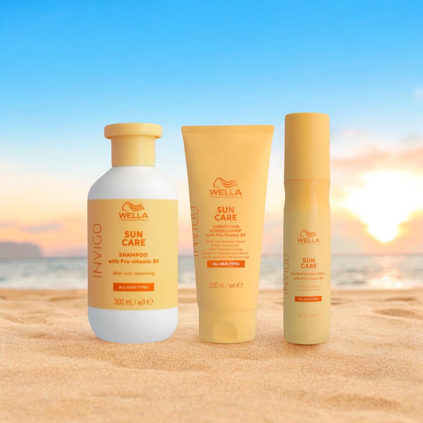 Wella Professionals - Sun Care - Sun Protect - Shampoo, Conditioner & UV Spray - Voordeelset - Kappers Goederen