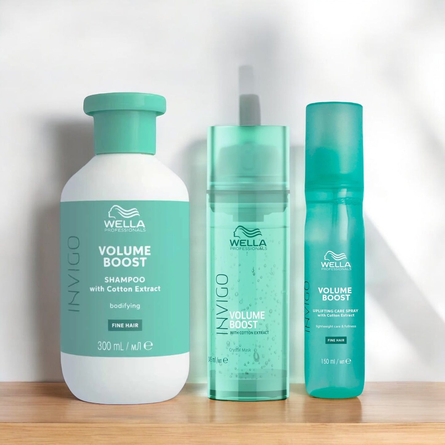 Wella Professionals - Volume Boost - Shampoo, Crystal Mask & Uplifting Care Spray Voordeelset - Kappers Goederen