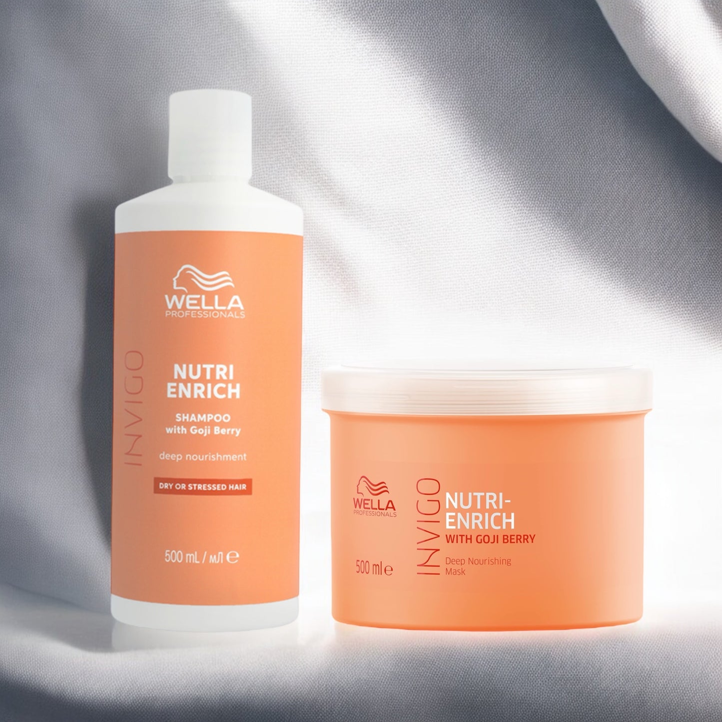 Wella Professionals - Nutri Enrich - Droog & Beschadigd Haar - Shampoo & Masker Voordeelset - Kappers Goederen