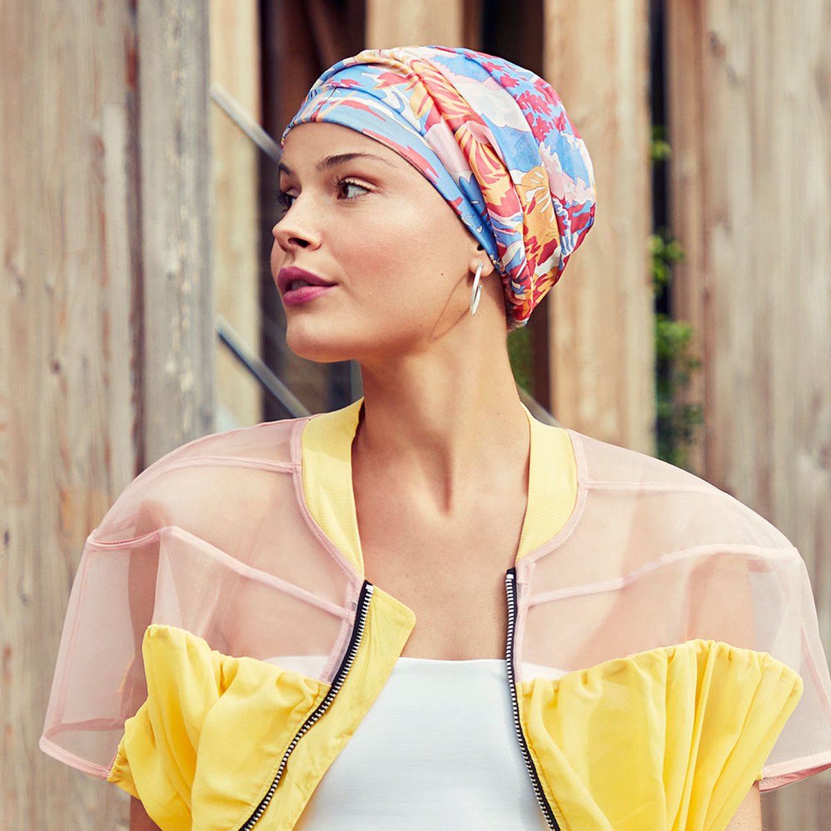 Christine Headwear - Viva Headwear - Luna V Turban -  chemomutsje / Sjaaltje - Kappers Goederen