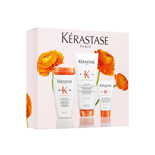 Kérastase - Nutritive - Bain Satin + Lait Vital + Nectar Thermique - Droog Haar Voordeelset