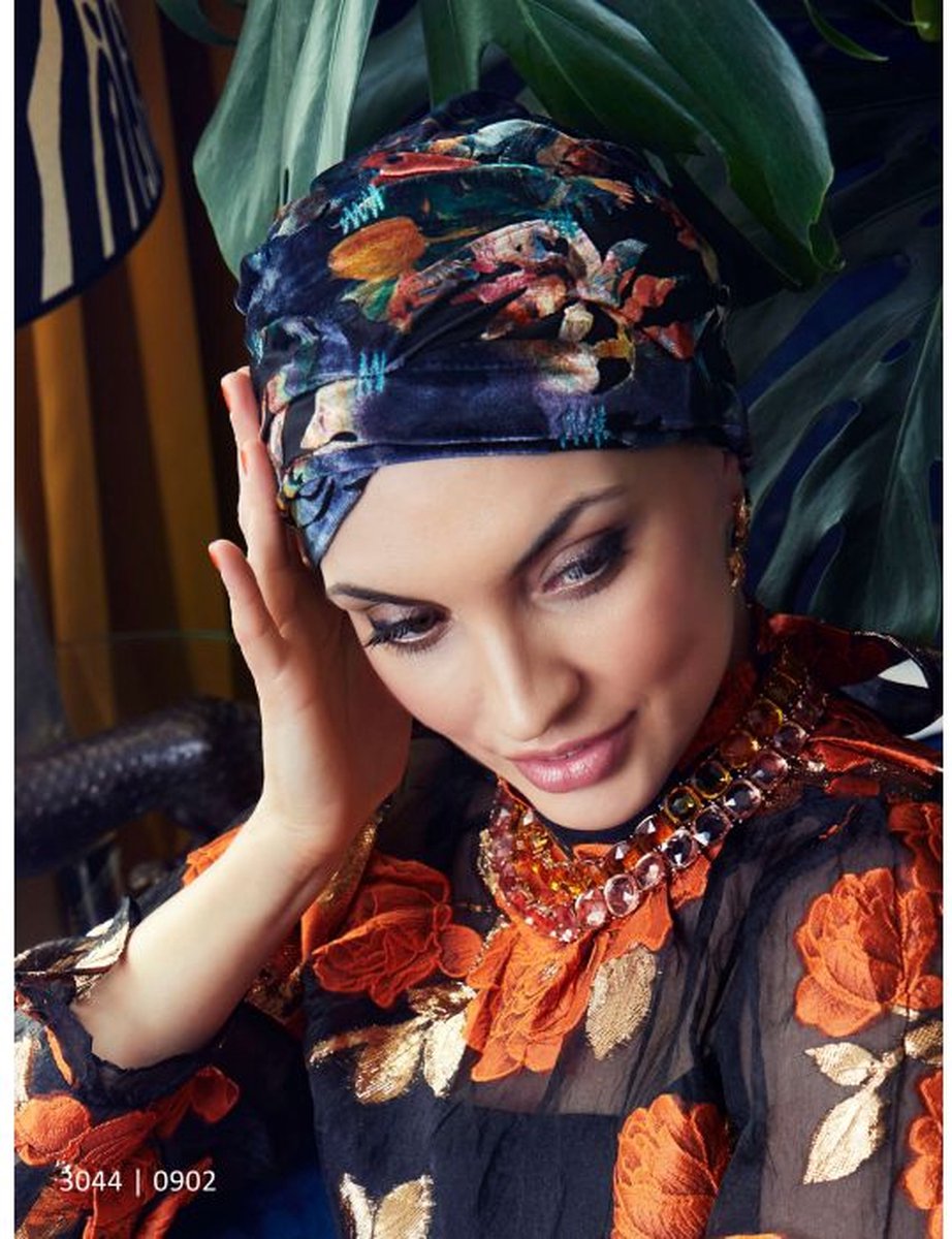 Christine Headwear - Boho Spirit - Ruby Skye - Velvet - Chemomutsje / Sjaaltje - Kappers Goederen