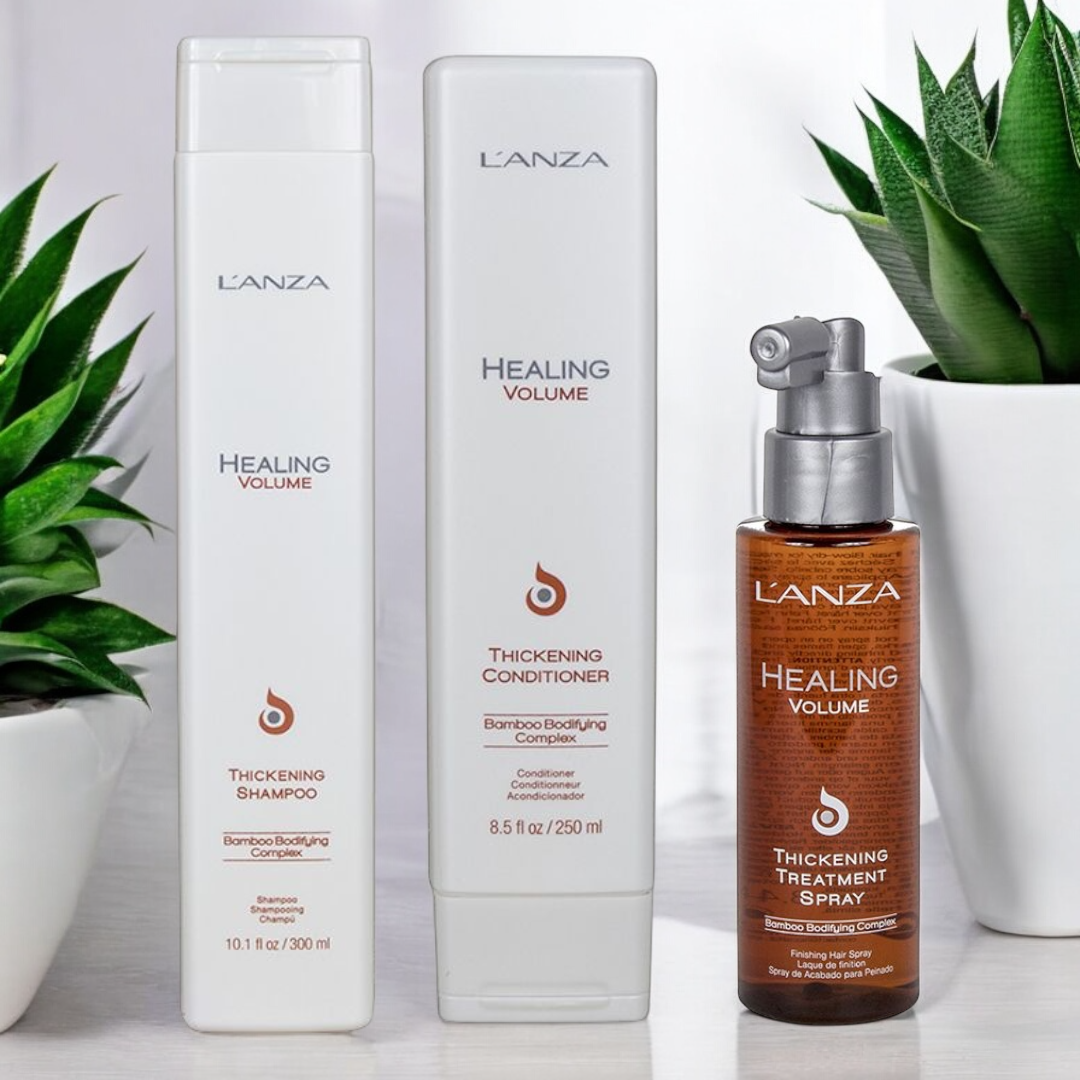 L`Anza - Healing Volume - Thickening Shampoo, Conditioner en spray - Voordeelset