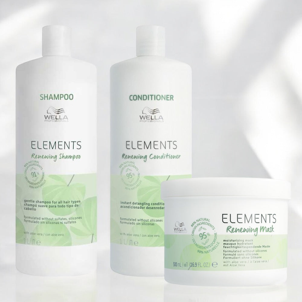 Wella Professionals - Elements - Shampoo, Conditioner & Masker - Voordeelset