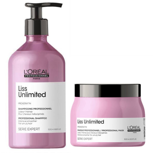 L`Oreal Professionnel - Liss Unlimited Duo Set Groot - Weerbarstig Haar 39 - Kappers Goederen