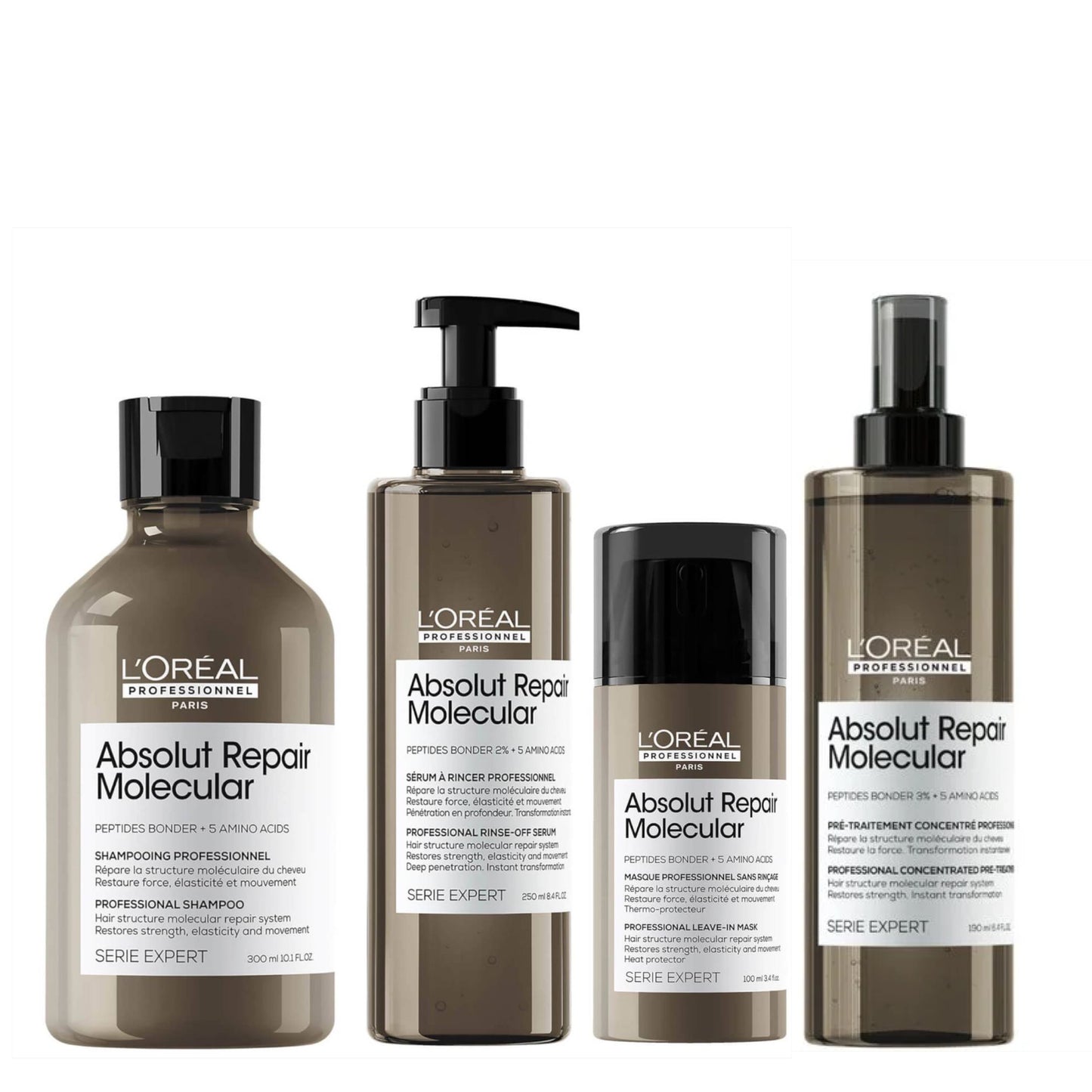 L`Oreal Professionnel - Absolut Repair Molecular Volledige Set - Schade Herstel 8 - Kappers Goederen