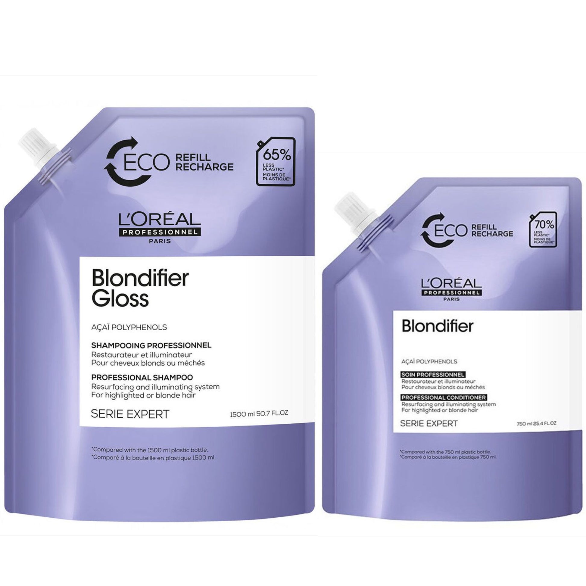 L`Oreal Professionnel - Blondifier Refill Set - Shampoo + Conditioner 1500+750ml - Blond Haar 13 - Kappers Goederen