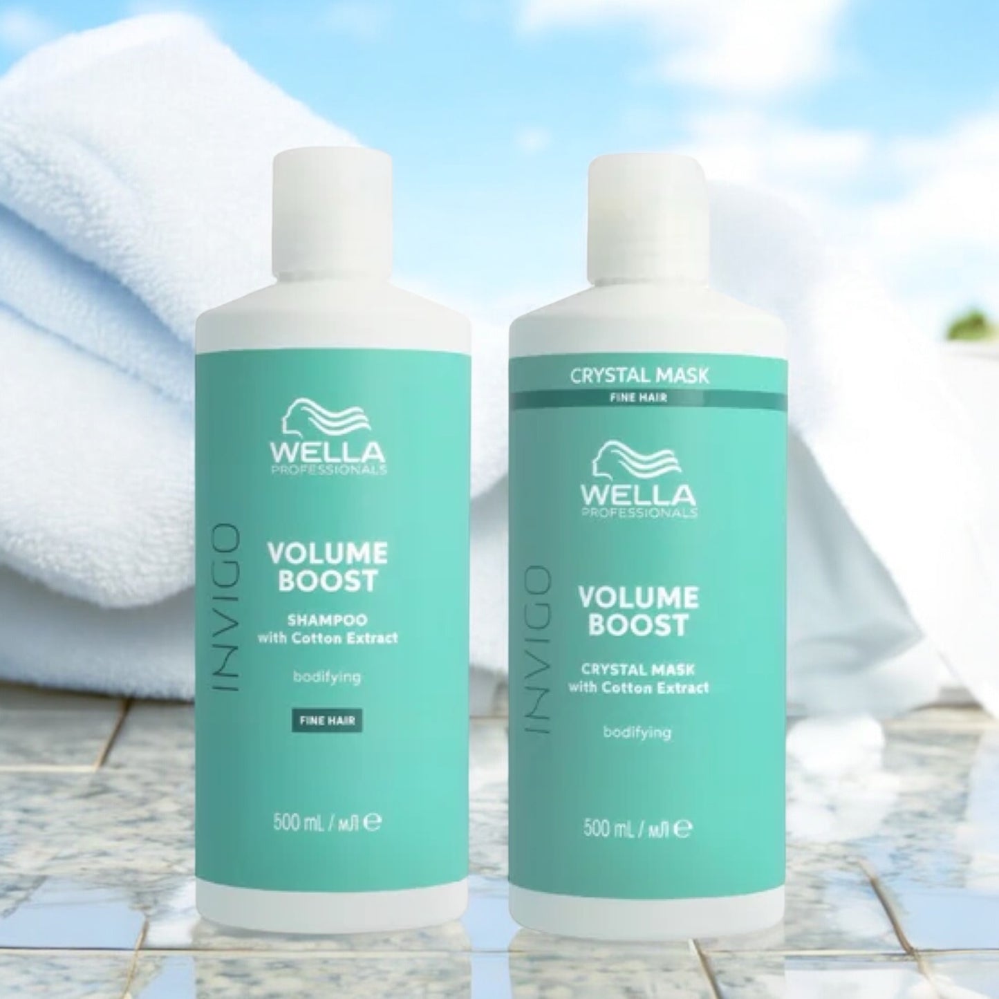 Wella Professionals - Volume Boost - Shampoo & Crystal Mask Voordeelset