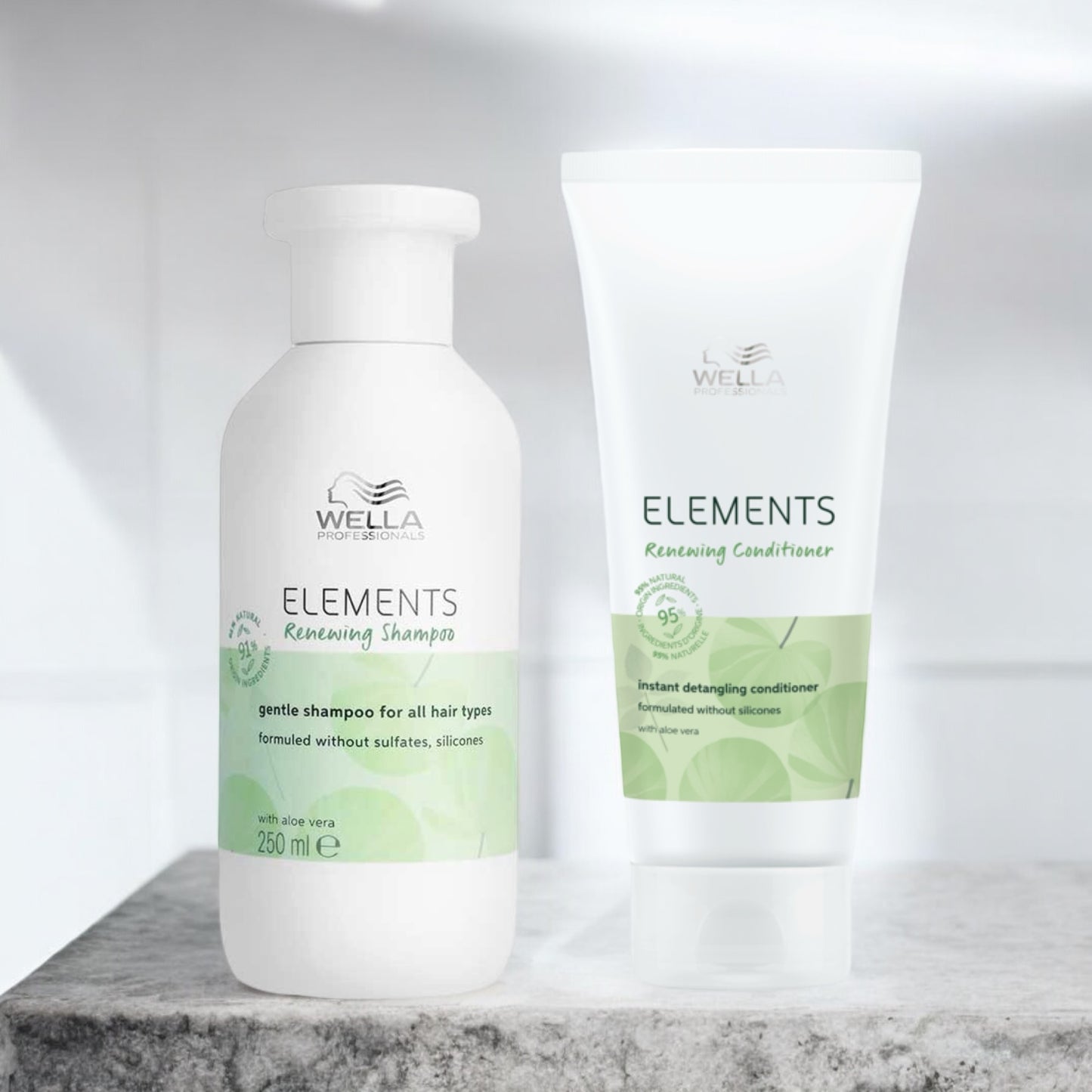 Wella Professionals - Wella Elements - Shampoo & Conditioner - Voordeelset