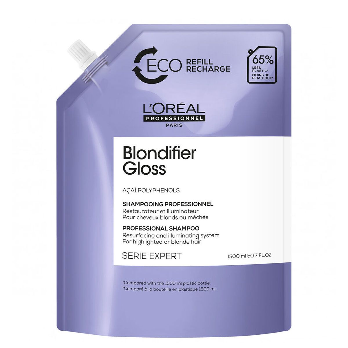 L`Oreal Professionnel - Blondifier Gloss Shampoo Refill 1500ml - Blond Haar - Kappers Goederen