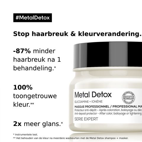 L`Oreal Professionnel - Metal Detox Masker - Beschadigd Haar - Kappers Goederen