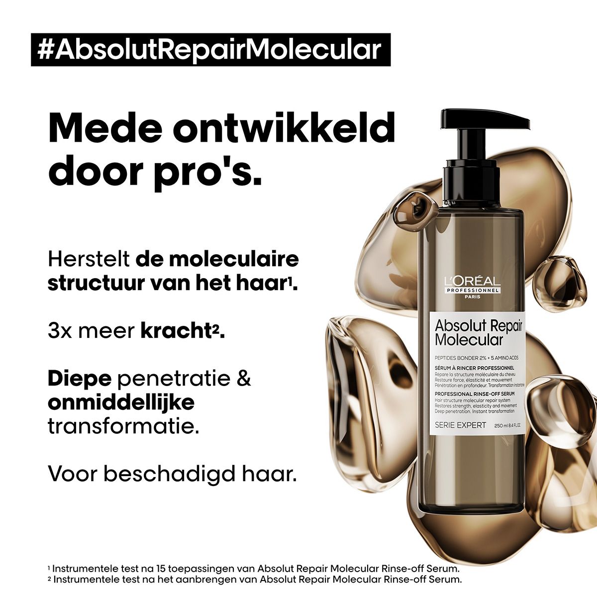 L`Oreal Professionnel - Absolut Repair Molecular - Rinse Off Serum - Kappers Goederen