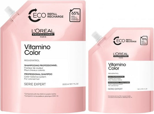 L`Oreal Professionnel - Vitamino Color Refill Set - Shampoo + Conditioner 1500+750ml - Gekleurd Haar - Kappers Goederen