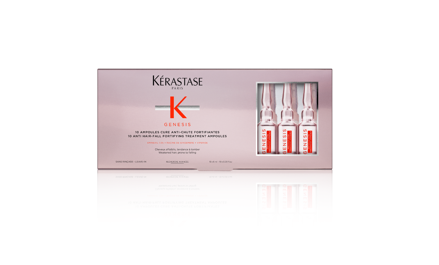 Kèrastase - Genesis - Ampoules Cure Anti-Chute Fortifiantes - Anti Haaruitval-Haarkuur - 10X6ML - Kappers Goederen